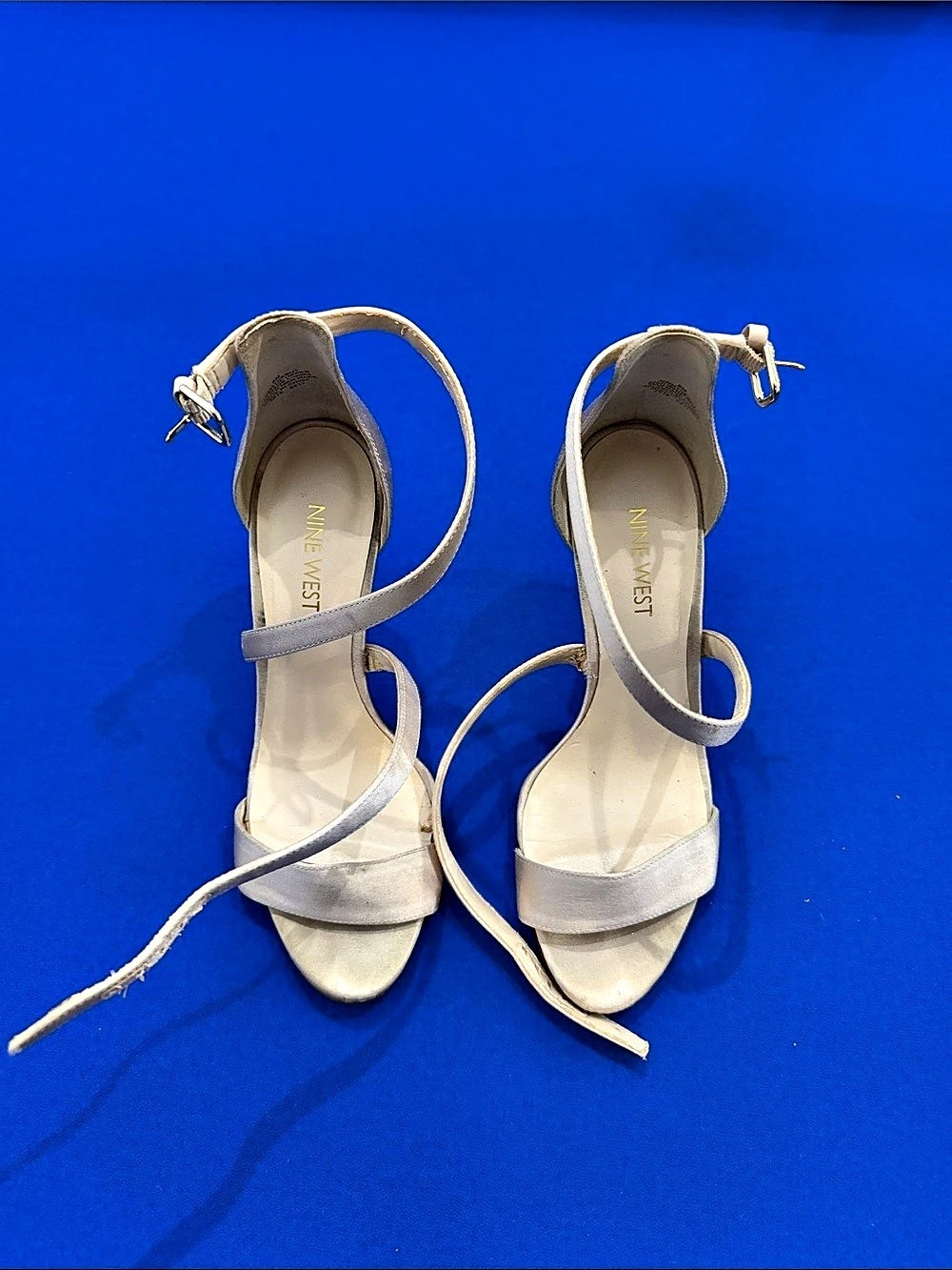 Nine West My Debut Sandal Strappy Heels White US 6M